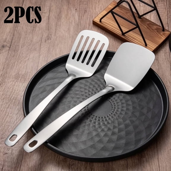 Stainless Steel Spatulas Set,Metal Spatula,Silver Slotted Turner,Solid Turner,Kitchen Spatulas for Nonstick Cookware,Dishwasher Safe,Easy to Clean