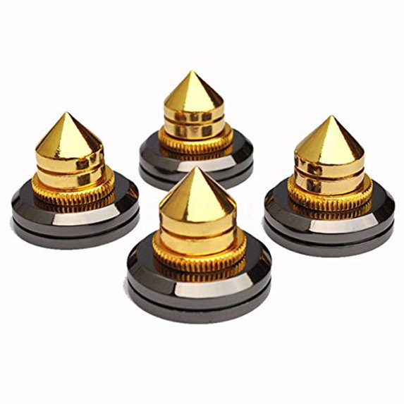 4pcs Stainless Steel Speakers Shock Spikes Stand Foot
