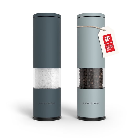 LARS NYSØM Design Spice Mills Set Manual with Adjustable Ceramic Grinder - Stone Blue/Sky Blue