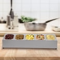thumbnail image 1 of Stainless Steel Spice Rack Shelf Inclined Seasoning Organizer Holder with 5 Pans, 1 of 9