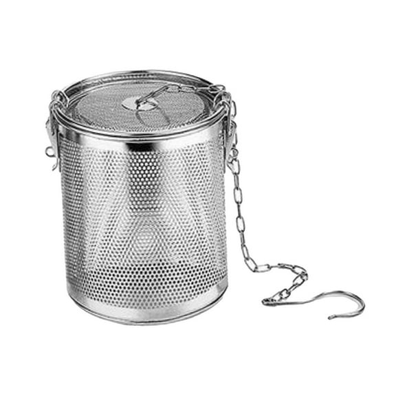 Stainless Steel Spice Seasoning Strainer Tea Filter Infuser Tea Ball Locking Ball Tea Cooking Tools with Chain Safe to Use - 0.3L