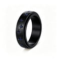 thumbnail image 1 of Stainless Steel Spinner Ring Anxiety Rings Fidget Ring for Men and Women Constellation Styling Size 6, 1 of 4
