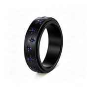 Stainless Steel Spinner Ring Anxiety Rings Fidget Ring for Men and Women Constellation Styling Size 6