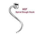 thumbnail image 1 of Stainless Steel Spiral Dough Hook for KitchenAid 5 Plus-6QT Mixer, Bowl Lift Stand Mixer Accessory Dough Hook Attachment  for Bread, Pizza, Pasta, Cookies, 1 of 7