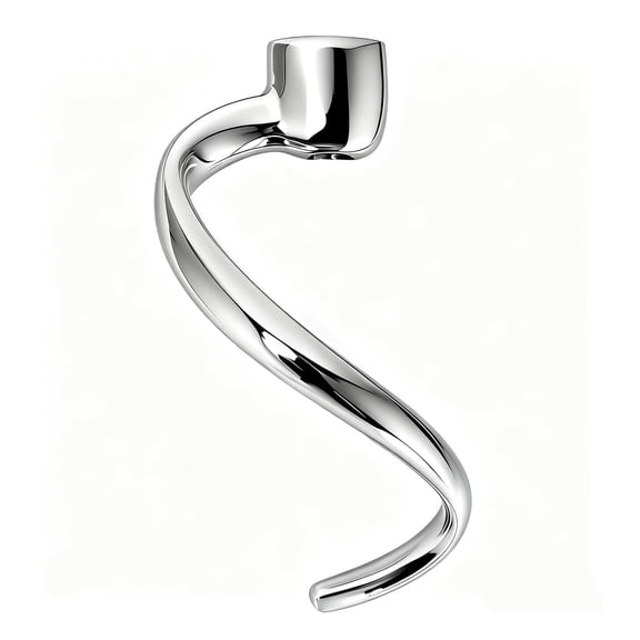 Stainless Steel Spiral Dough Hook for Kitchenaid 5 Qt Tilt-Head Stand Mixer. Polishing Surface, Heavy Duty, Dishwasher Safe, Dough Hook Attachment for Kitchenaid KSM50 KSM90 KSM150
