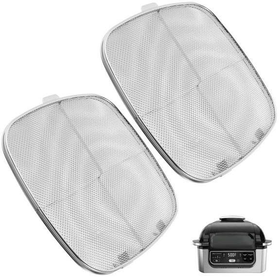 Stainless Steel Splatter Guard Fine Mesh Splatter Screen Safe Mesh Frying Screen Dishwasher Safe Splatter Screen Reusable Air Fryer Splatter Screen for Ninja Foodi AG300 AG300C AG301C AG302 AG400