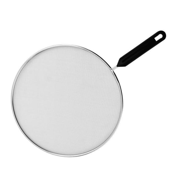 Stainless Steel Splatter Guard Oil Splash Guard Stainless Steel Fine Mesh Grease Splatter Screen with Easy-grip Handles Rust-resistant for Frying