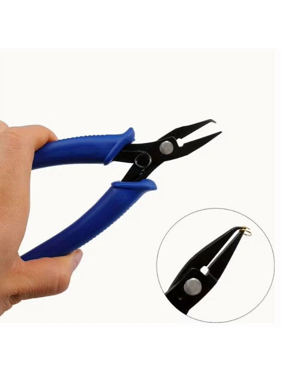 Stainless Steel Split Ring Tool for Jewelry Making Ergonomic Keychain Pliers