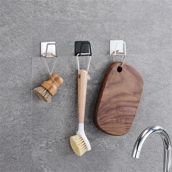 Stainless Steel Sponge Holder without Drilling, Kitchen Sink Caddy for Sponges, Scrubs, Cloths, Adhesive Backing for Easy Installation, Modern Look, Natural color, By PRYESS