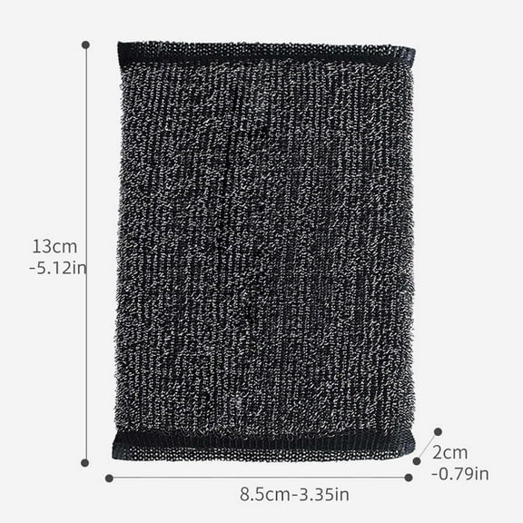 Stainless Steel Sponge Scrubber | 2-in-1 Cleaning & Descaling Tool | Rust-Resistant Kitchen Scrubber for Dishes & Household Cleaning | Includes Hanging Rope for Storage