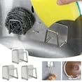 thumbnail image 1 of Stainless Steel Sponge Storage Cup, Non-Perforated Sink Organizer, Self-Adhesive Small Items Holder for Kitchen, Bathroom, and Utility Spaces, 1 of 9