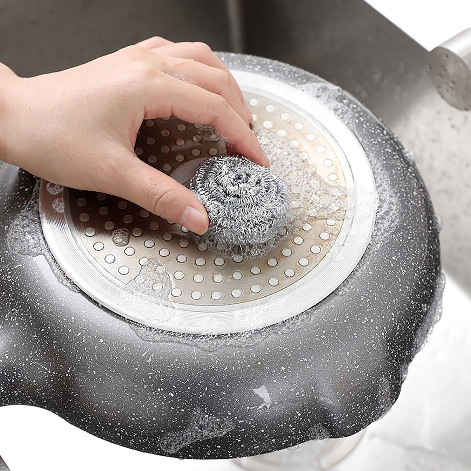 Stainless Steel Sponges Scrubbing Scouring Pad Steel Wool Scrubber For ...