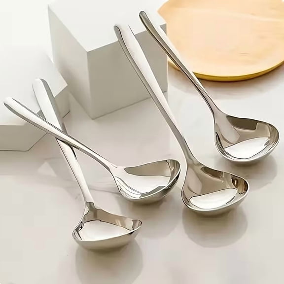Stainless Steel Spoon 1-Piece Set Heavy Duty Teaspoon for Everyday Use, Smooth Edge, Dishwasher Safe, Rust Resistant, Ideal for Dining, Camping, and Kitchen Essentials