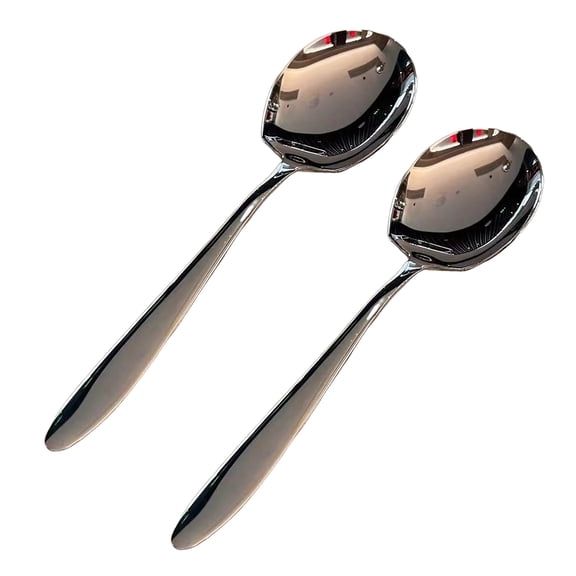 Stainless Steel Spoon Ergonomic Handle Mirror Polished Design Fruit Spoon Boiled Eggs Serving Spoon Kitchen Utensil