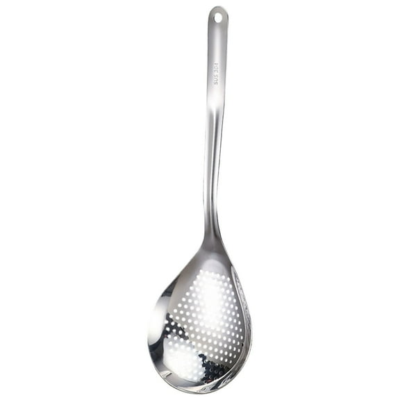 Stainless Steel Spoon,Extra Large Slotted Spoon 304 Stainless Spoon With Long Handle Efficient Multifunctional Strainer Spoon For Kitchen Frying Cooking Draining