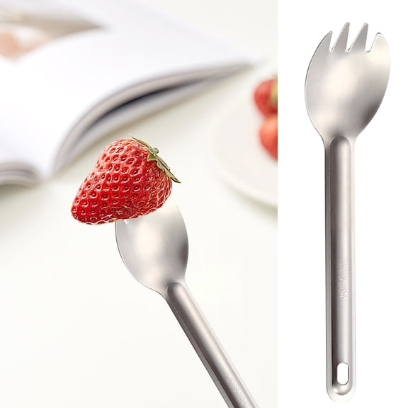Stainless Steel Spoon Fork, Forks and Spoons Flatware Cutlery, Dinner Fork, Coffee Stirrer and Dessert Utensil, Teaspoon, Rust-Proof Cutlery for Home,Kitchen, BBQ and Travel (1-Piece)