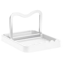 Stainless Steel Spoon & Pot Lid Holder - 2-in-1 Kitchen Utensil Rest for Stove Top, Countertop Organizer for Cooking Tools, Ladles & Tongs - Space Saving Kitchen Gadget