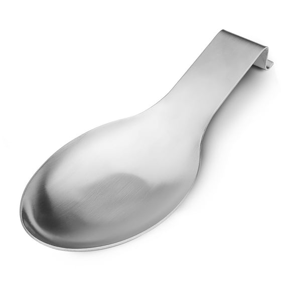 Stainless Steel Spoon Rest, 9.8 x 3.7 Inch (Silver 1PC)