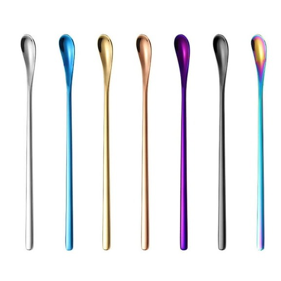 Stainless Steel Spoons Set Of 17 Long Handle Spoons Mirror Polishing Dishwasher Safe Perfect For Coffee And Tea Lovers