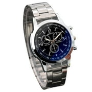 Stainless Steel Sport Quartz Hour Wrist Analog Watch Black