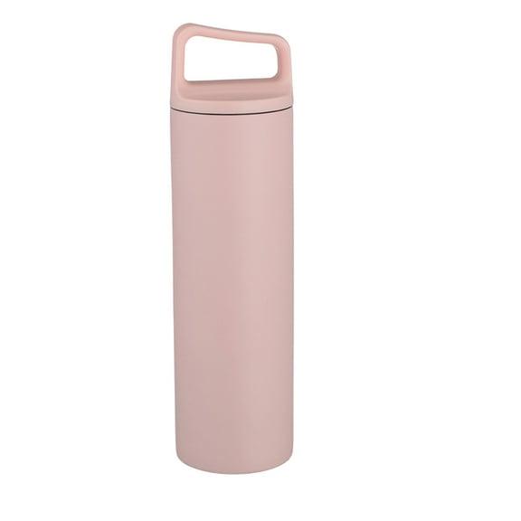 Stainless Steel Sports Water Bottle 600ml, Vacuum Insulated Wide Mouth Kettle, Leakproof Portable Outdoor Travel Flask Hot Cold
