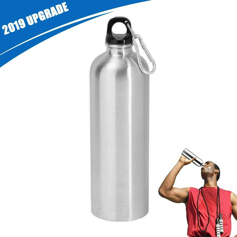 750ML Silicone Handle Vacuum Insulated Stainless Steel Water Bottles Travel  Gym