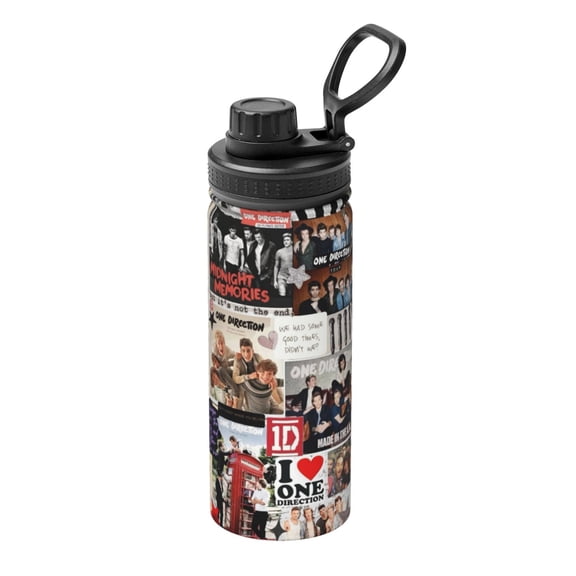 Stainless Steel Sports Water Bottle One Direction Kettle Vacuum Insulated Leak Proof for Gym Travel 18 Oz