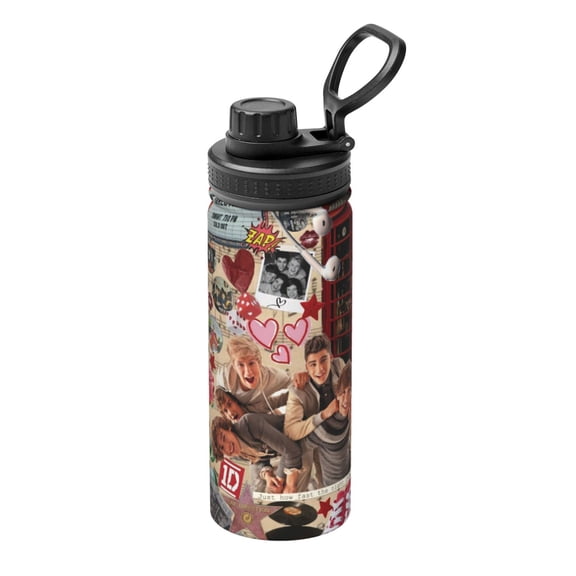 Stainless Steel Sports Water Bottle One Direction Kettle Vacuum Insulated Leak Proof for Gym Travel 18 Oz