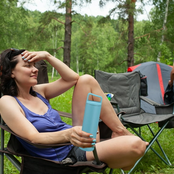 Stainless Steel Sports Water Bottle Vacuum Insulated, Large Capacity Outdoor Kettle for Hiking Camping Gym and Travel, Wide Mouth Leak Proof Hot Cold Temperature Retention