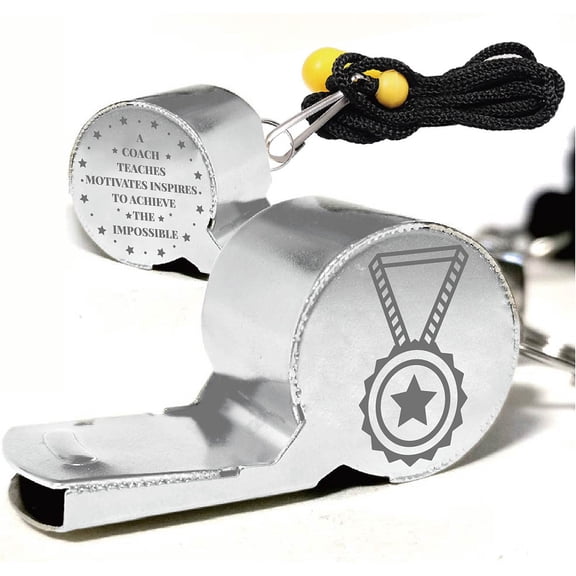 Stainless Steel Sports Whistle Loud Sound Emergency Whistles Metal Referee Whistle with Lanyard