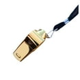 thumbnail image 1 of Stainless Steel Sports Whistle, Very Loud Referee Whistle with Rope, Metal Handheld Whistle, Outdoor Camping Coaching, Construction, 1 of 7