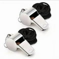 thumbnail image 1 of Stainless Steel Sports Whistle With Rope, Loud And Crisp Sound, Perfect For Coaches, Referees, And Officials, 1 of 5