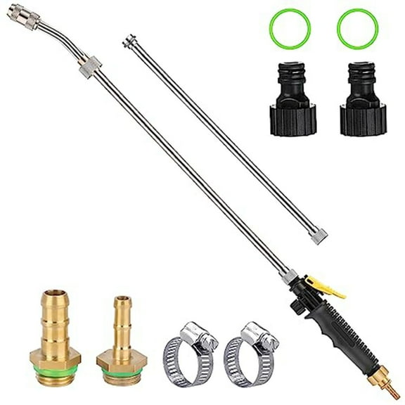 Stainless Steel Spray Wand, 3 Length Options, Rotating Nozzle for Mist or Stream, Compatible with Hose Sizes
