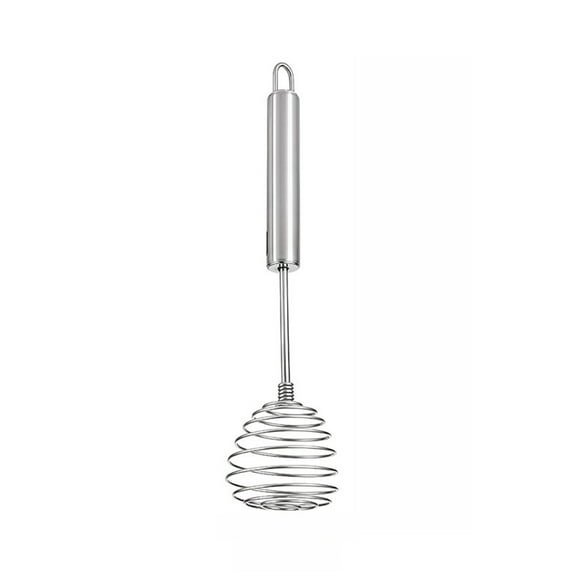 Stainless Steel Spring Coil Whisk 1 Pack, Wire Whip Egg Beater, Kitchen Cookware Hand Mixer For Cooking, Mixing, Blending, Beating, Stirring