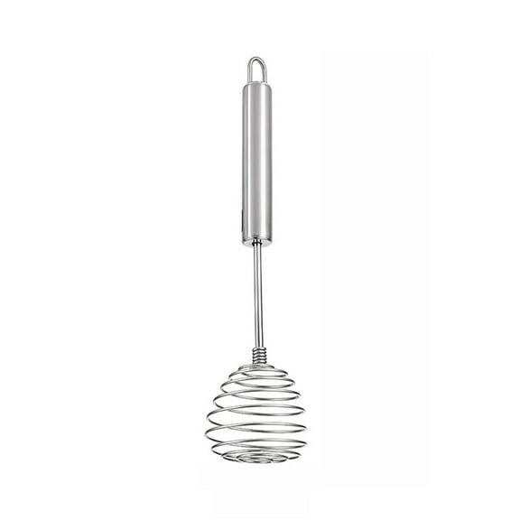 Stainless Steel Spring Coil Whisk 1 Pack, Wire Whip Egg Beater, Kitchen Cookware Hand Mixer For Cooking, Mixing, Blending, Beating, Stirring