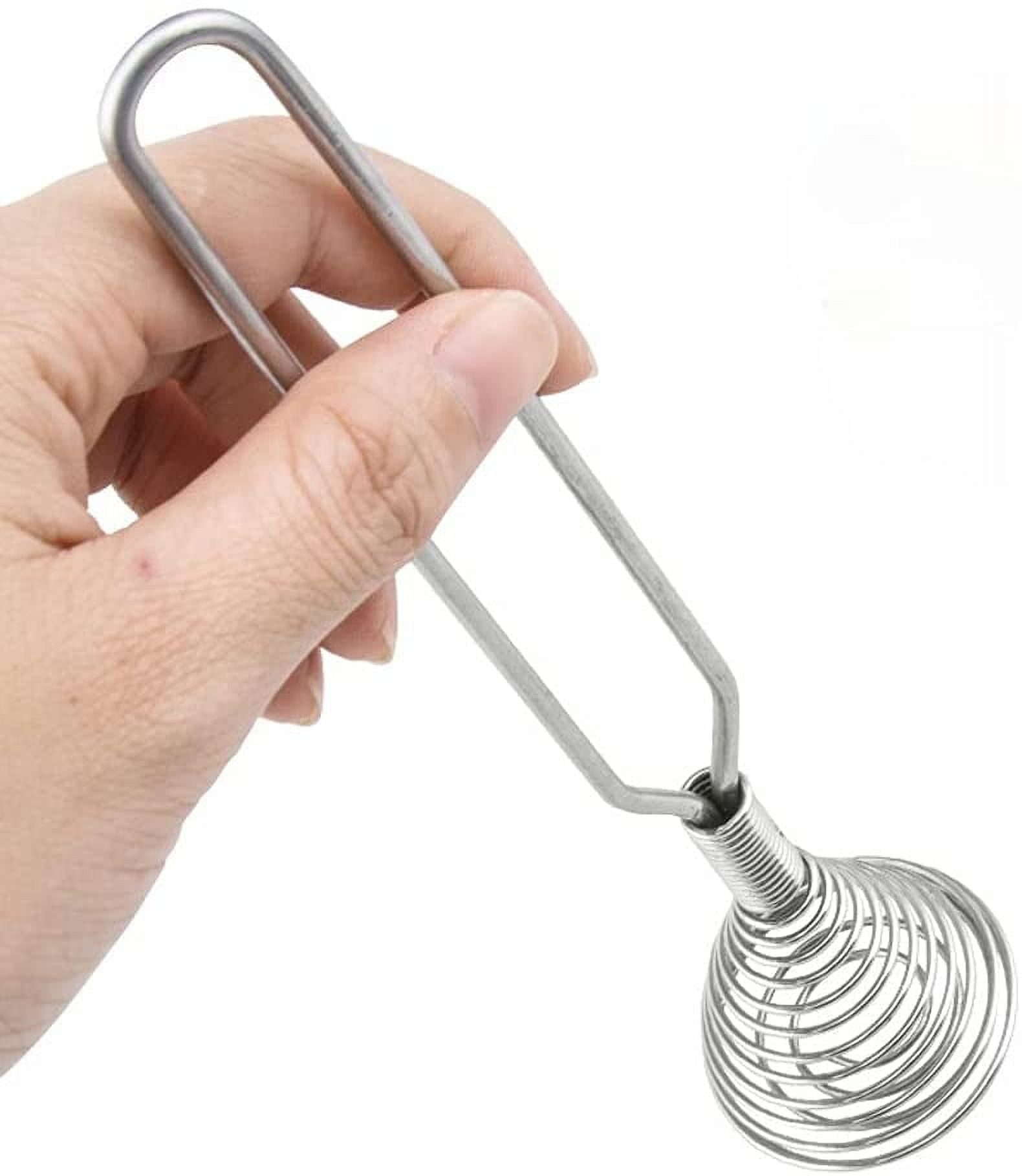 Stainless Steel Spring Coil Whisk Wire Whip Cream Egg Beater Gravy Hand ...