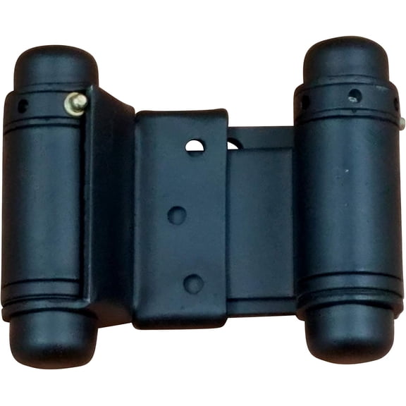 Stainless Steel Spring Hinges - 4 Inch with 5/8 Inch Radius Square - Adjustable Self Closing - 2 Pack