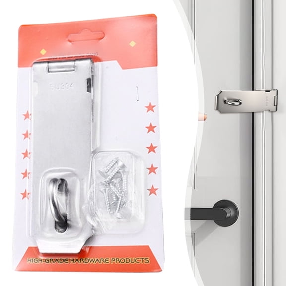Stainless Steel Spring Loaded Toggle Hasp Lock,5inch Heavy Duty Safety Door Chest Secure Latch, Hardware Cabinet Lock Catch with Mount Screws for Wooden Case, Toolbox, Barn Door, Storage Cabinet