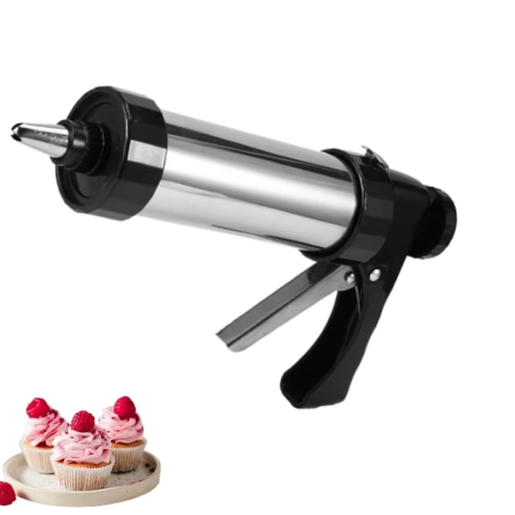 Stainless Steel Spritz Cookie Press Baking Kit with 13 Discs and 7 Tips