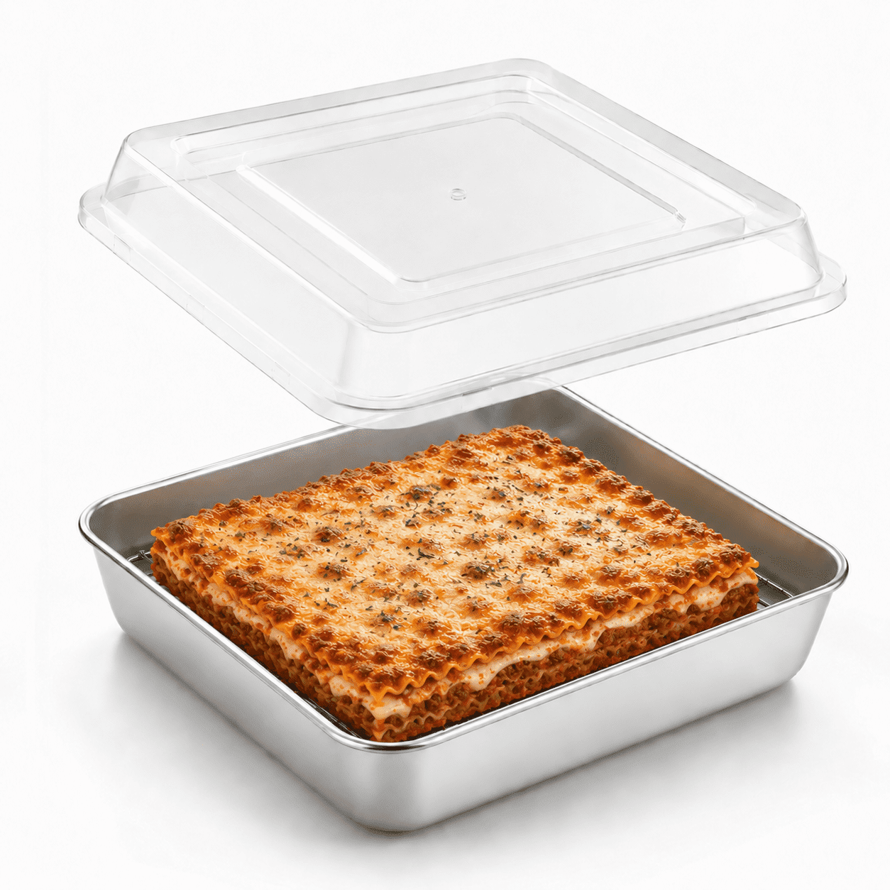 8 x 8 Baking Pan with Lid and Rack, Square Cake Pan for Brownies ...