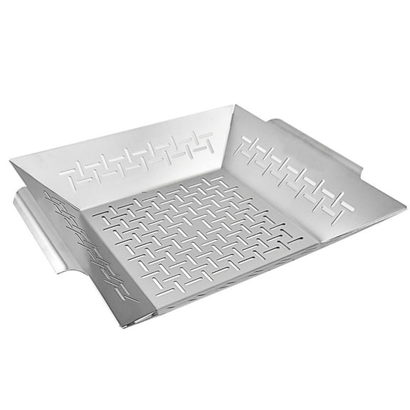 Stainless Steel Square Grill Pan Nonstick Vegetable Grill Basket BBQ Utensils