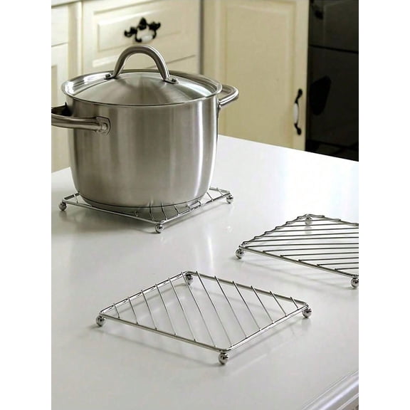 Stainless Steel Square Heat-Resistant Trivet, Multifunctional Rack 1Pc