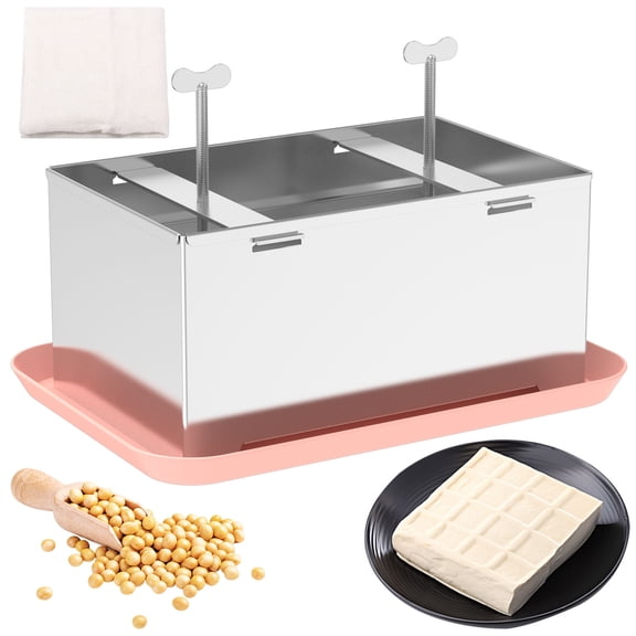 Stainless Steel Square Paneer Maker/Mould/Strainer Perfect for Making Delicious Tofu, Stainless Steel Paneer Maker with Top Pressing Lid