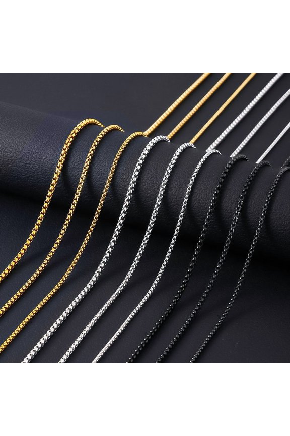Stainless Steel Square Pearl Chain