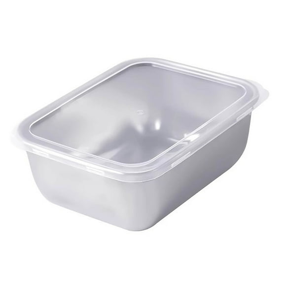 Stainless Steel Square Baking Pan With Secure Lid Thickened Food Grade Kitchen Container For Cooking Grilling Marinating And Storing Dishes