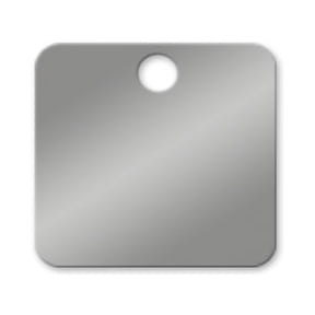 Stainless Steel Square Tags 1-1/2 inch Valve Tag - Pk/25