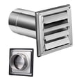 thumbnail image 1 of Stainless Steel Square Ventilation Cover Air Outlet External Wall Rain Cap Stainless Steel Air Vent Duct Grill, 1 of 11