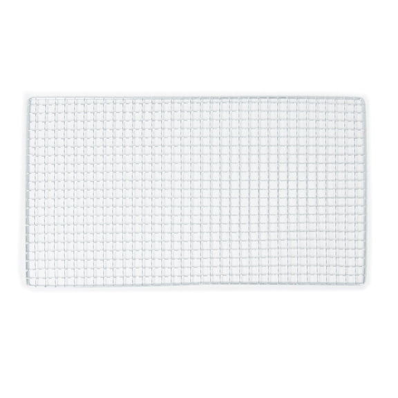 Stainless Steel Squares Holes BBQ Grill Grates Barbecue Mesh 40cm x 25cm Silver
