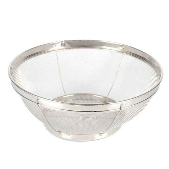 Stainless Steel Stainer Fruit Vegetable Rice Food Draining Washing Colander - , 18.5x8cm