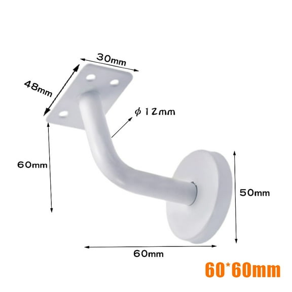 Stainless Steel Stair Handrail Bracket Stent Wall Support Flat Fixed Pallet 60X60Mm Smile Home